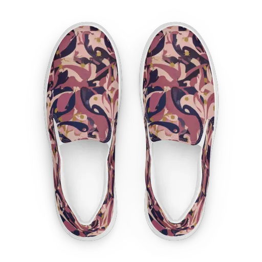 Plum Petal on a Women's Slip-On Canvas Shoes