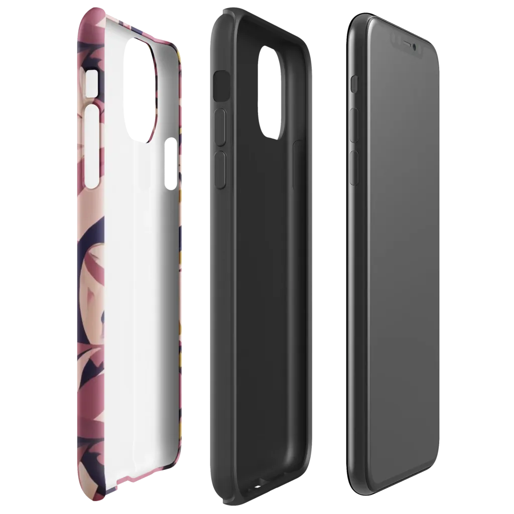 Plum Petal on Tough Case for iPhone® — Right