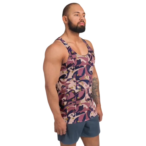 Plum Petal on a Men's Tank Top