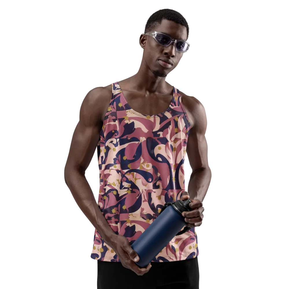 Plum Petal on Men's Tank Top — Front