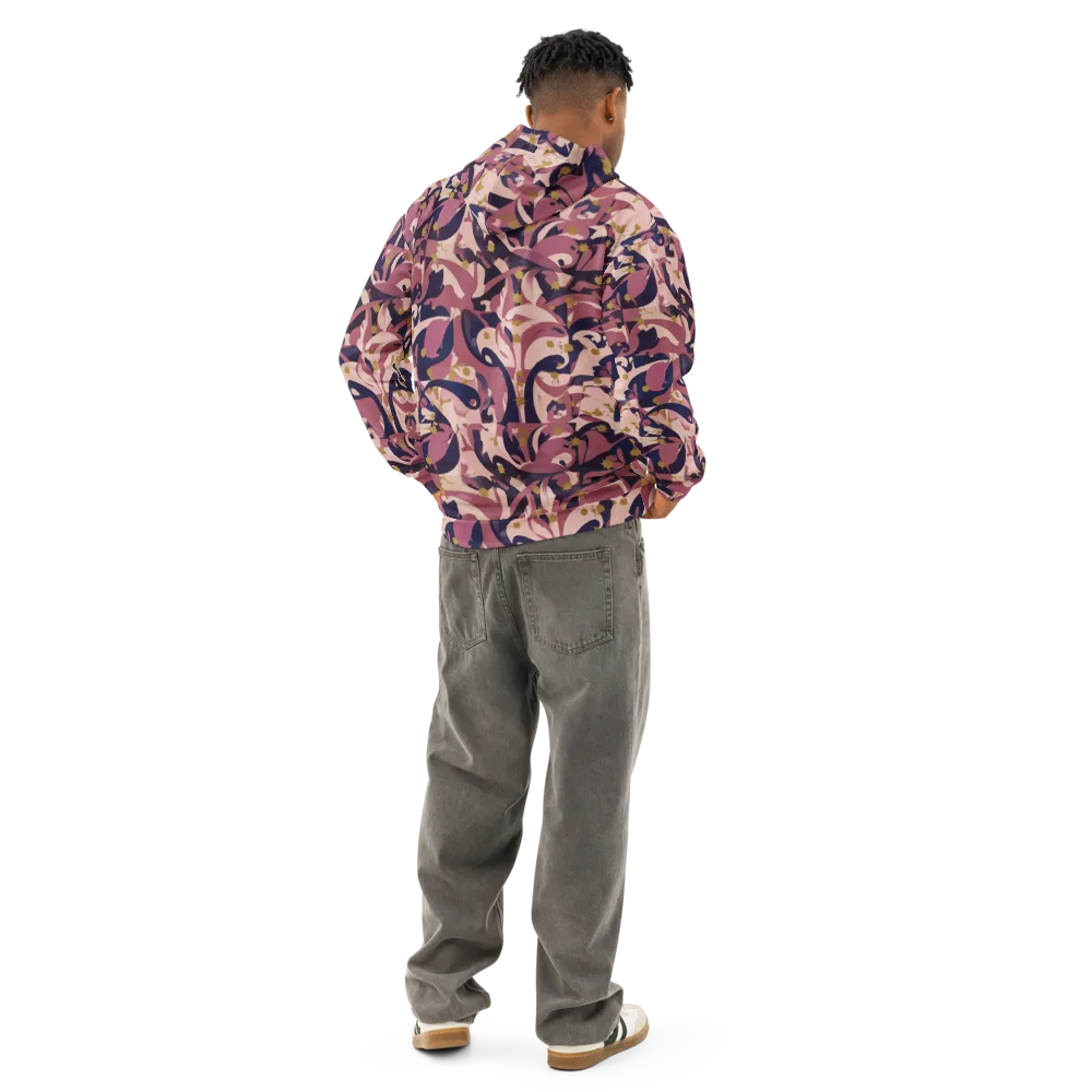 Plum Petal on Cotton Hoodie — Back