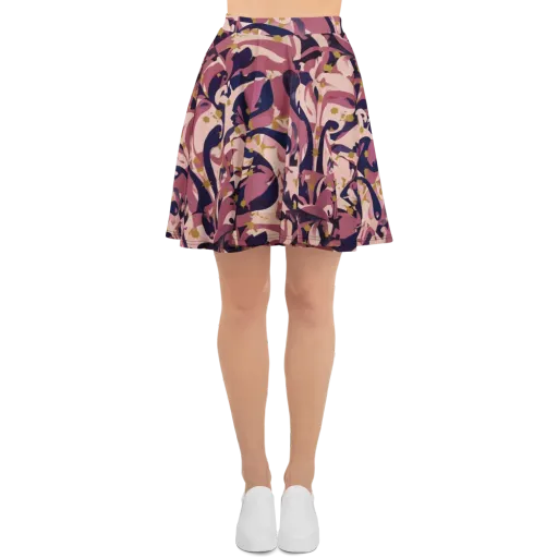 Plum Petal on a Skater Skirt