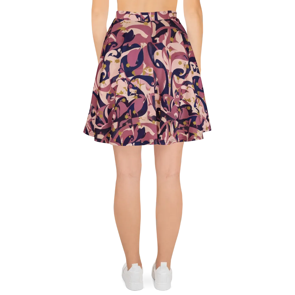 Plum Petal on Skater Skirt — Back