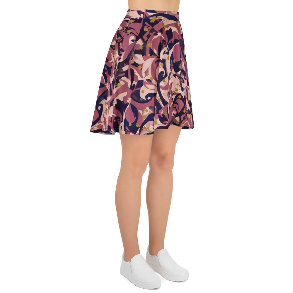 Plum Petal on Skater Skirt — Right