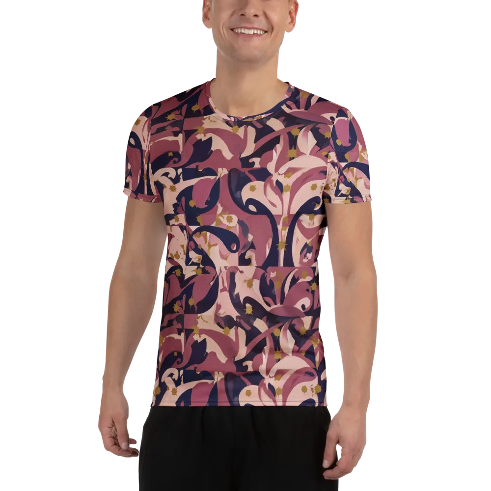 Plum Petal on Men's Athletic T-Shirt — Front
