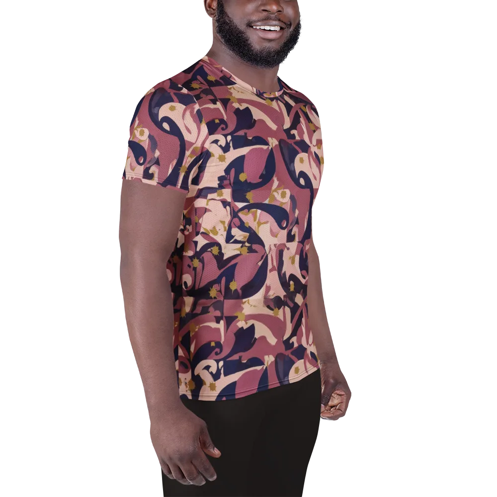 Plum Petal on Men's Athletic T-Shirt — Right