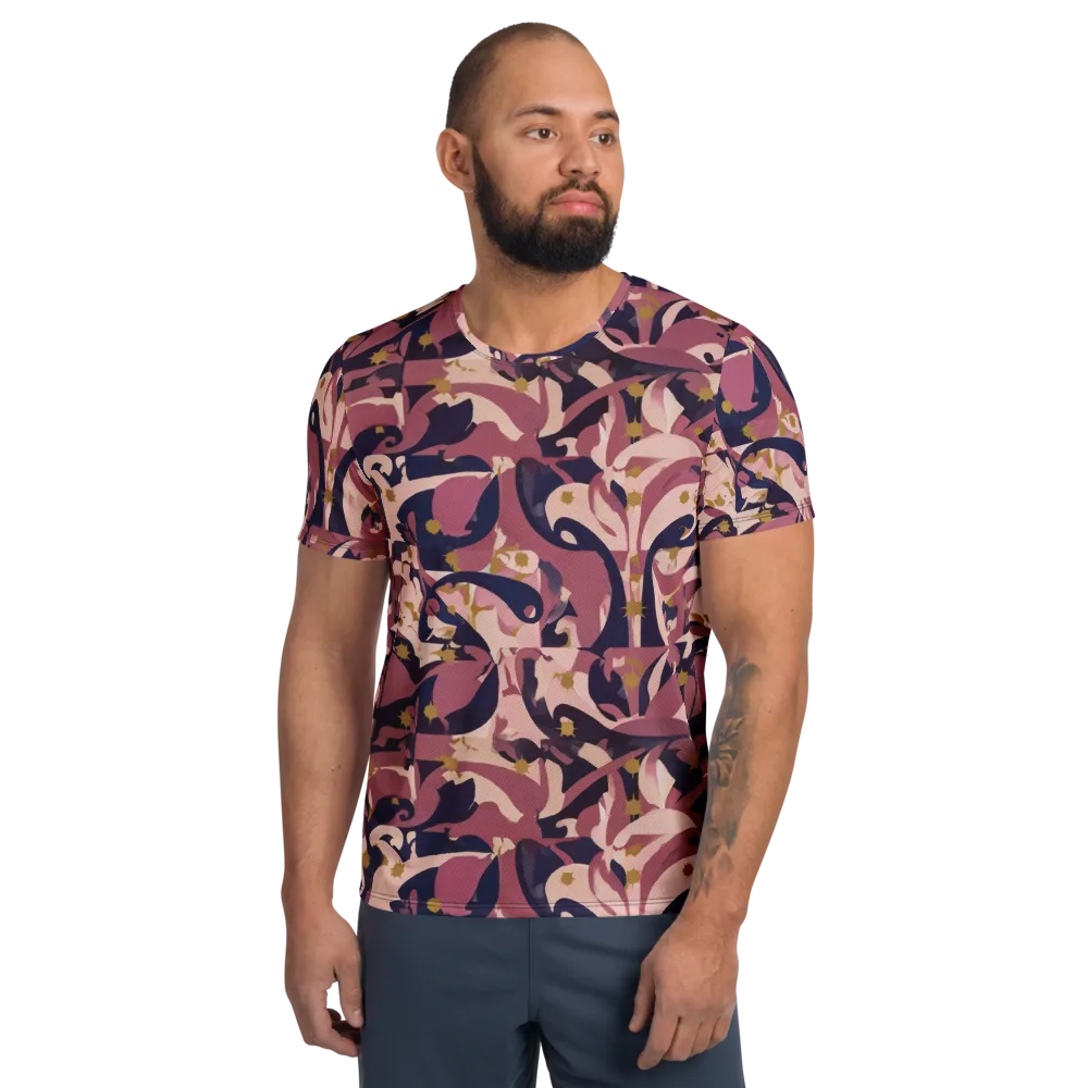Plum Petal on Men's Athletic T-Shirt — Front