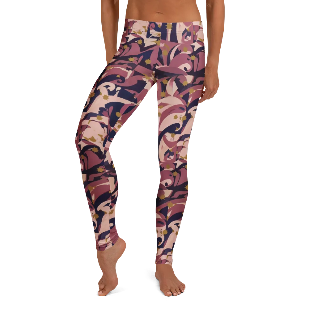 Plum Petal on Leggings — Front