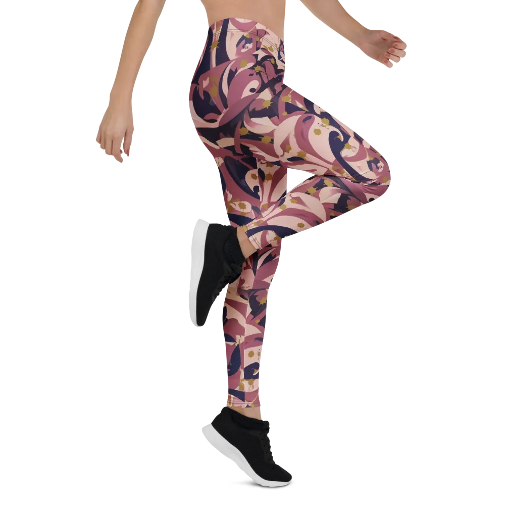 Plum Petal on Leggings — Right
