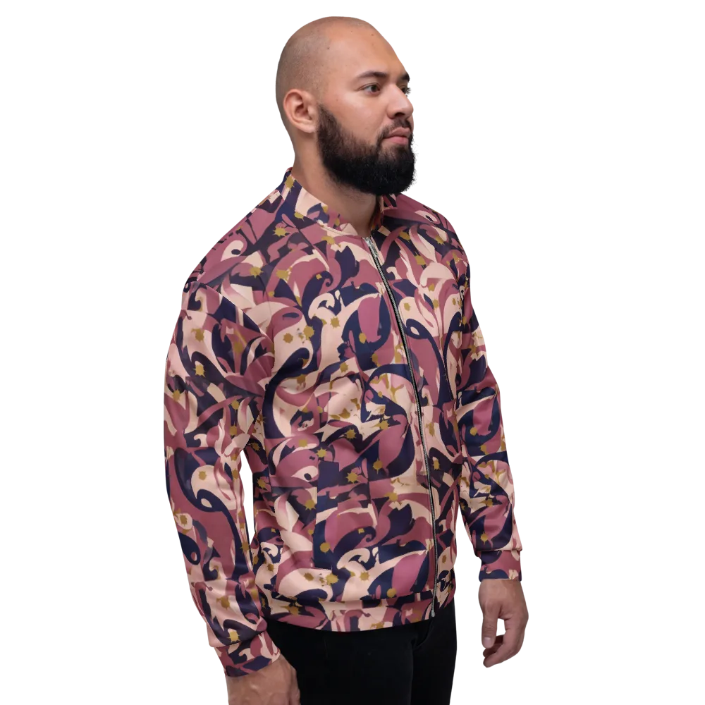 Plum Petal on Bomber Jacket — Right