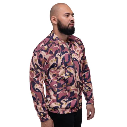 Plum Petal on a Bomber Jacket