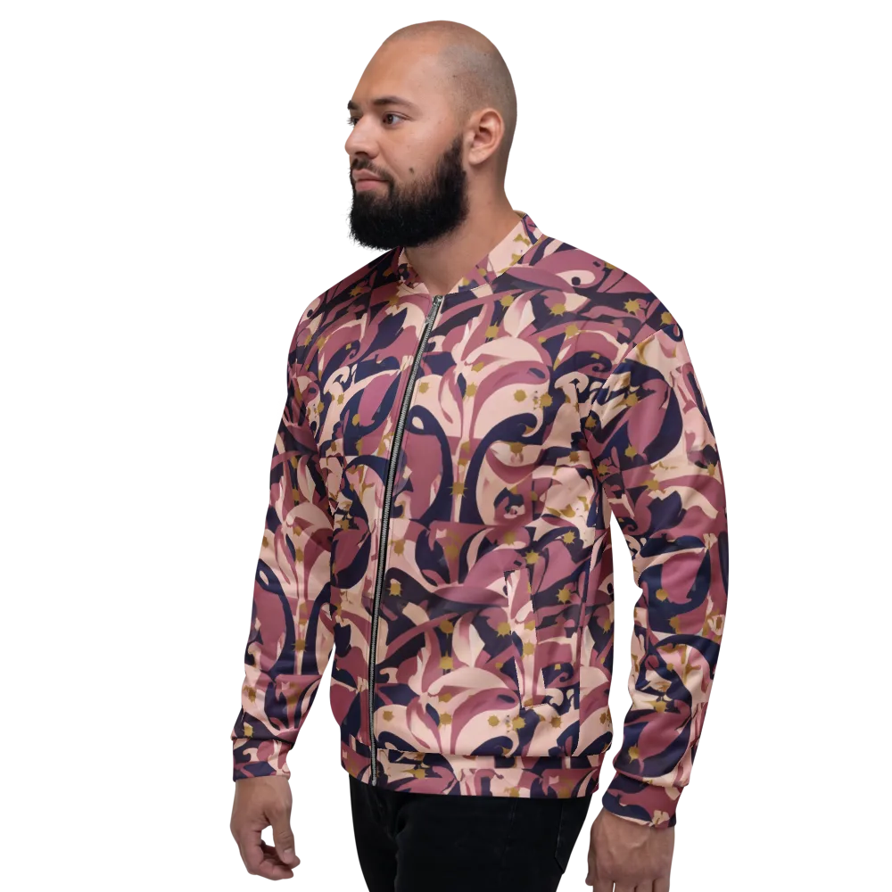 Plum Petal on Bomber Jacket — Left
