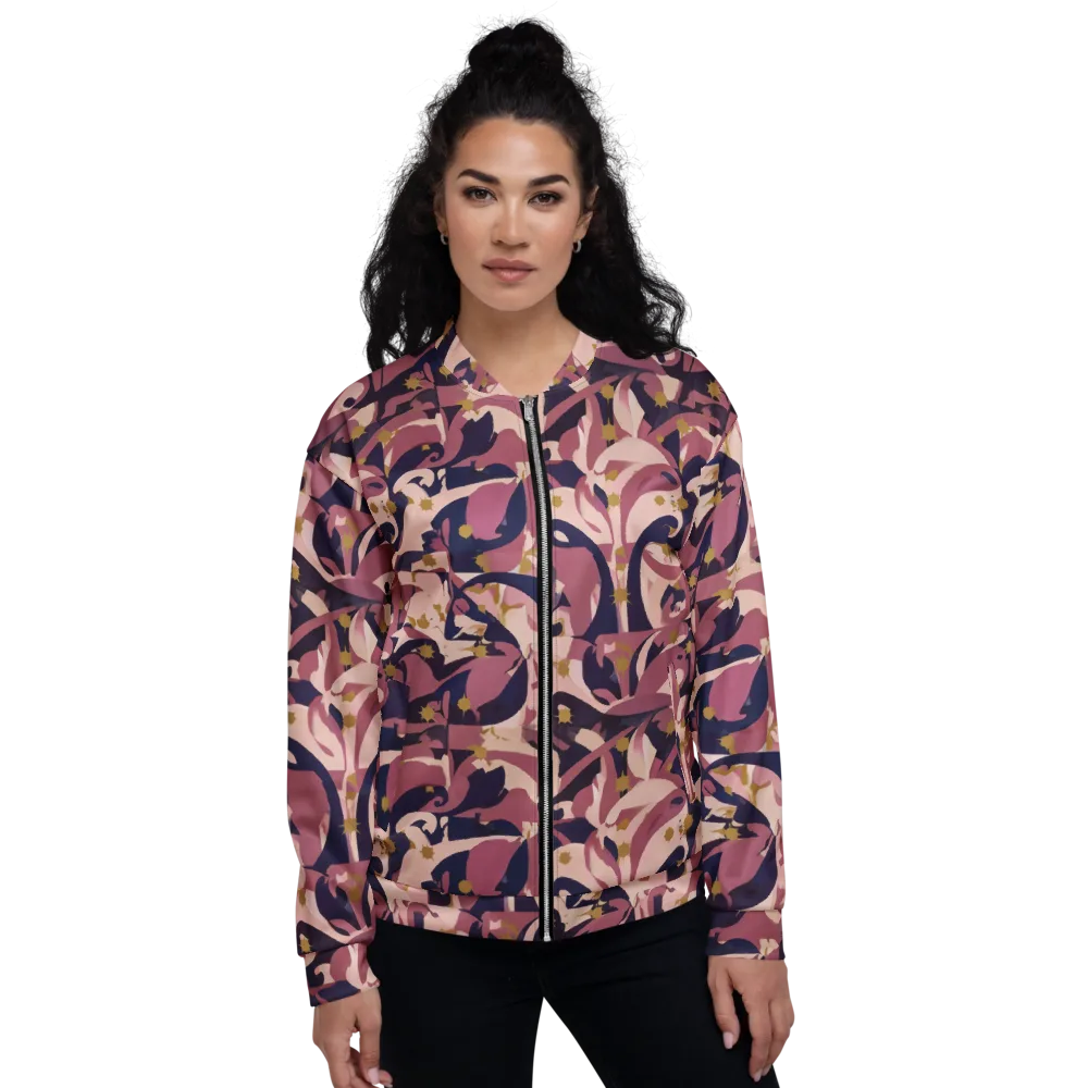 Plum Petal on Bomber Jacket — Front