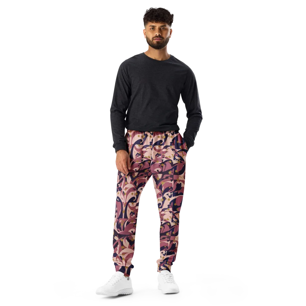 Plum Petal on Men's Joggers — Front