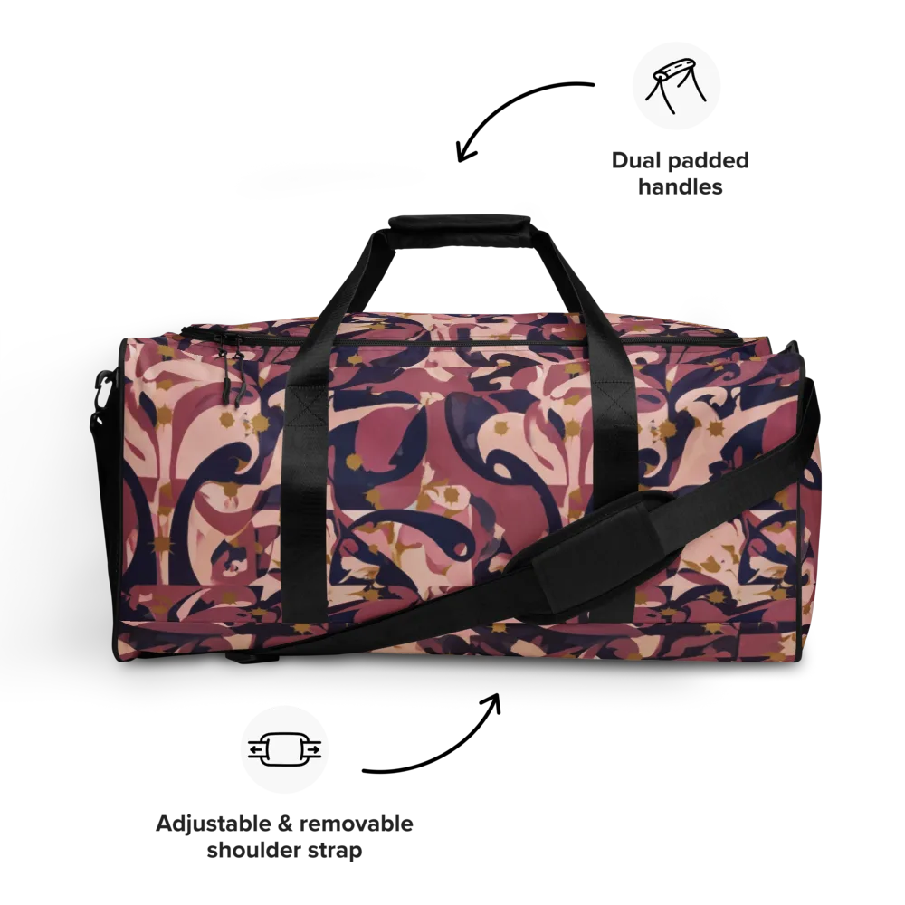 Plum Petal on Duffle Bag — Front