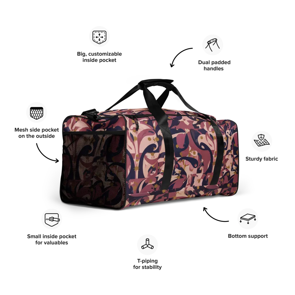 Plum Petal on Duffle Bag — Right Front