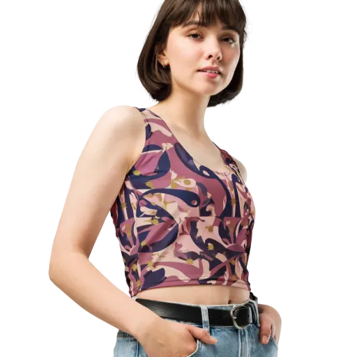 Plum Petal on a Crop Top