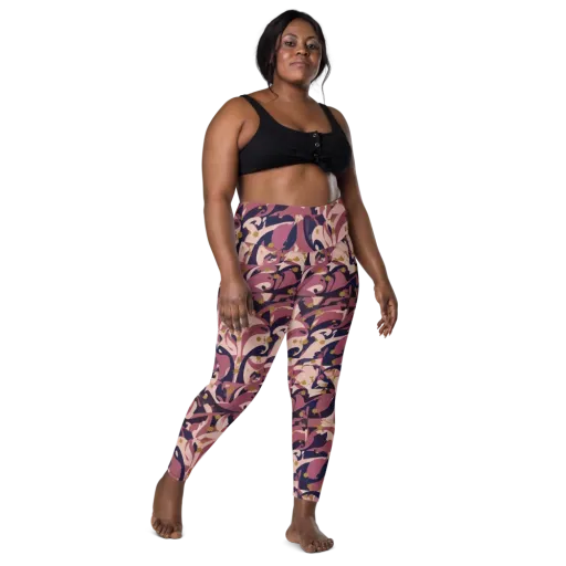 Plum Petal on a Leggings with Pockets