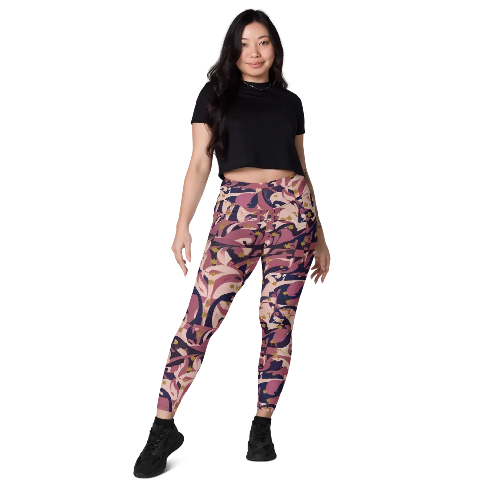 Plum Petal on Leggings with Pockets — Front
