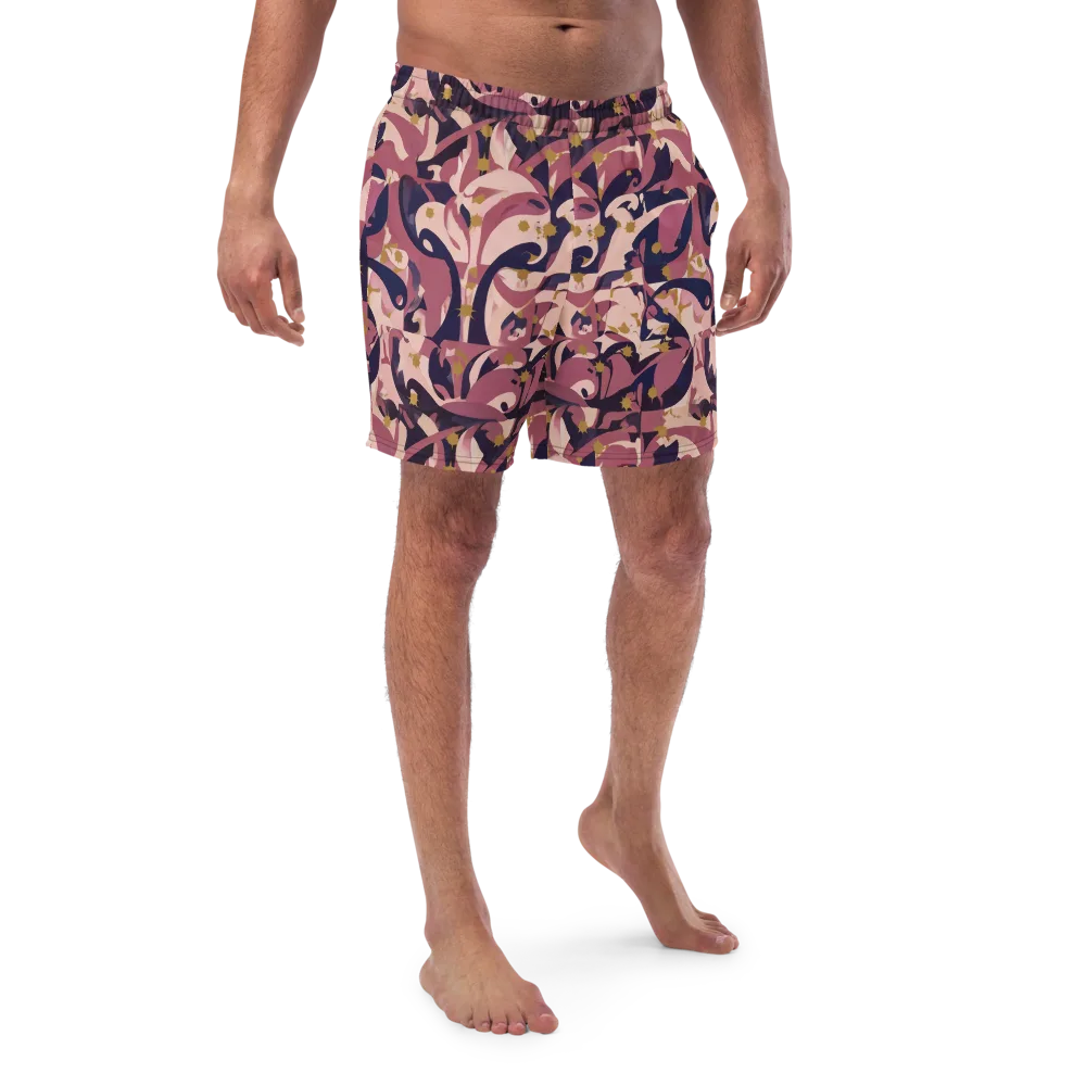 Plum Petal on Swim Trunks — Front