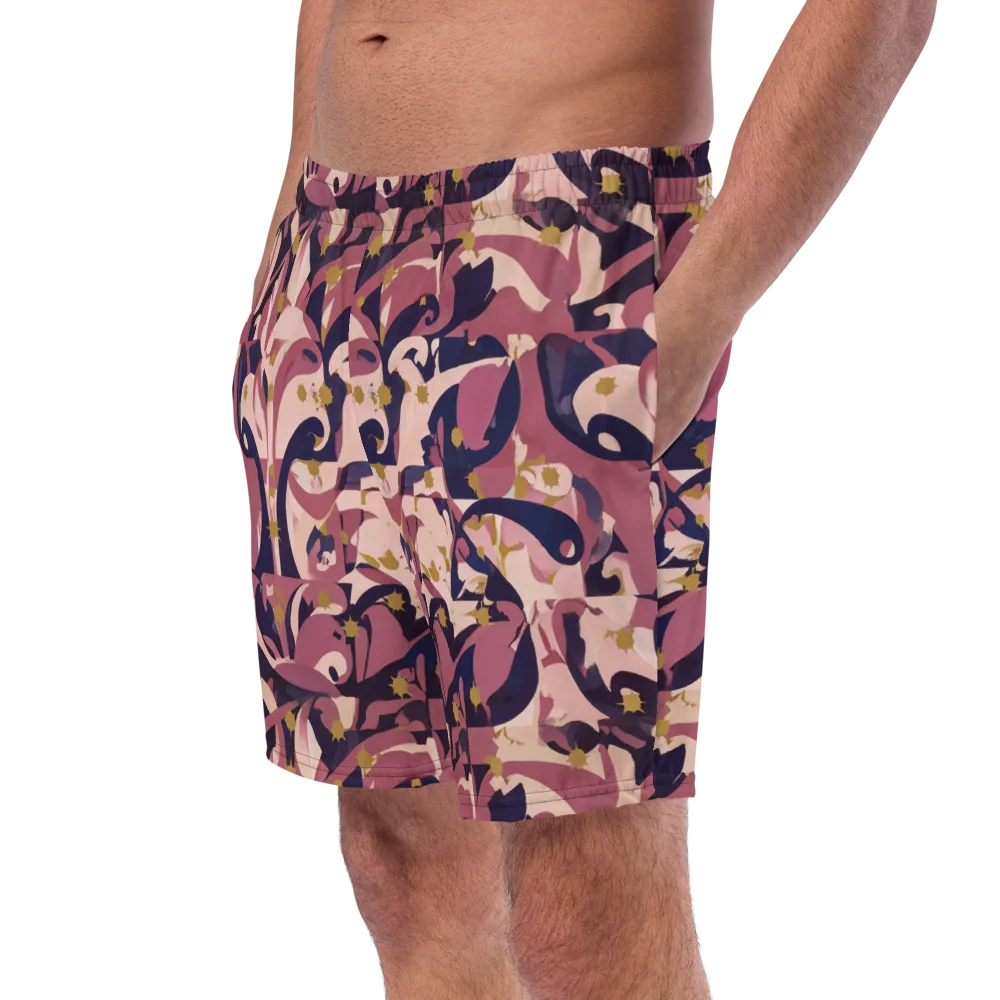 Plum Petal on Swim Trunks — Left Front