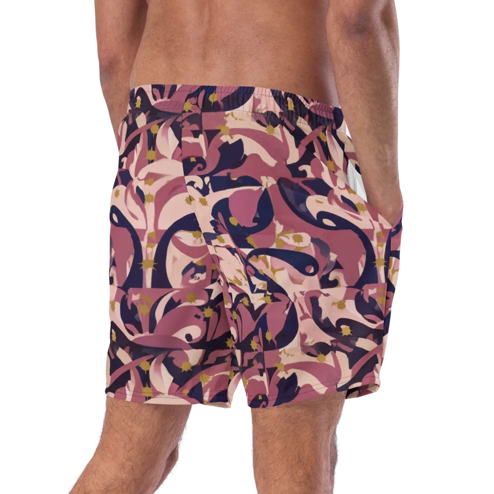 Plum Petal on Swim Trunks — Right Back