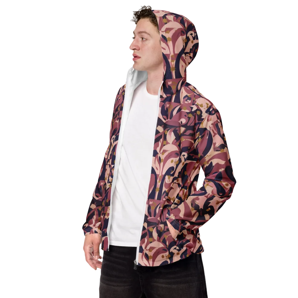 Plum Petal on Men's Windbreaker — Left Front