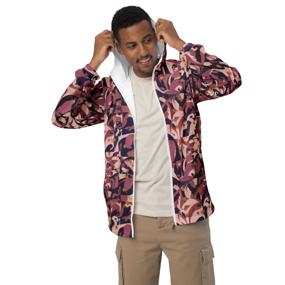 Plum Petal on Men's Windbreaker — Front