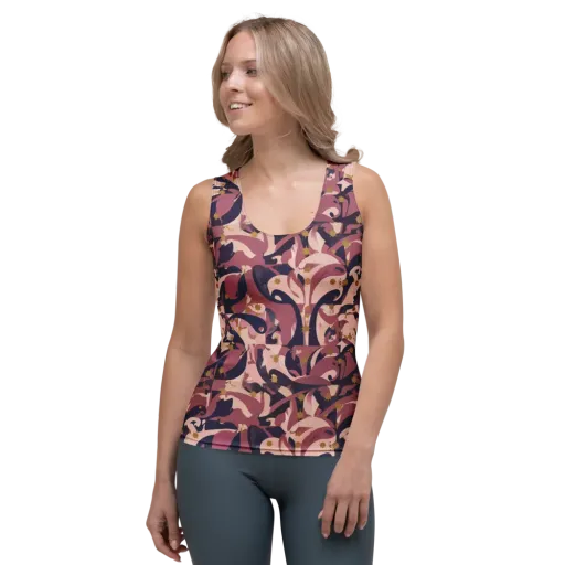 Plum Petal on a Women's Tank Top