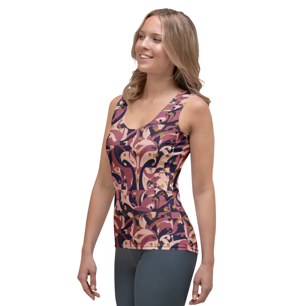 Plum Petal on Women's Tank Top — Left Front