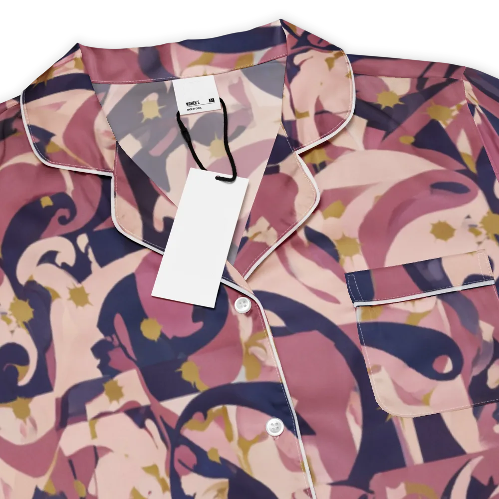 Plum Petal on Women's Short Sleeve Pajama Top — Product details