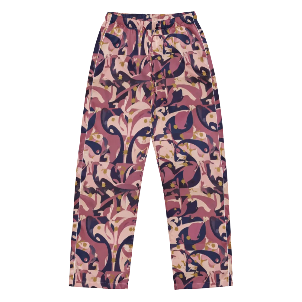 Plum Petal on Women's Pajama Pants — Front
