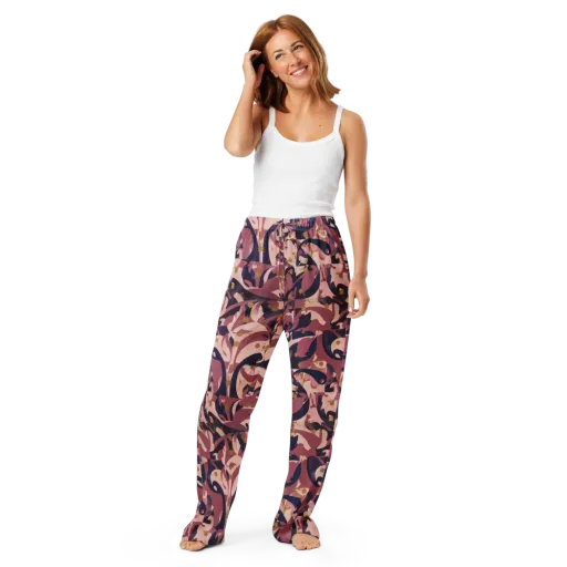 Plum Petal on a Women's Pajama Pants