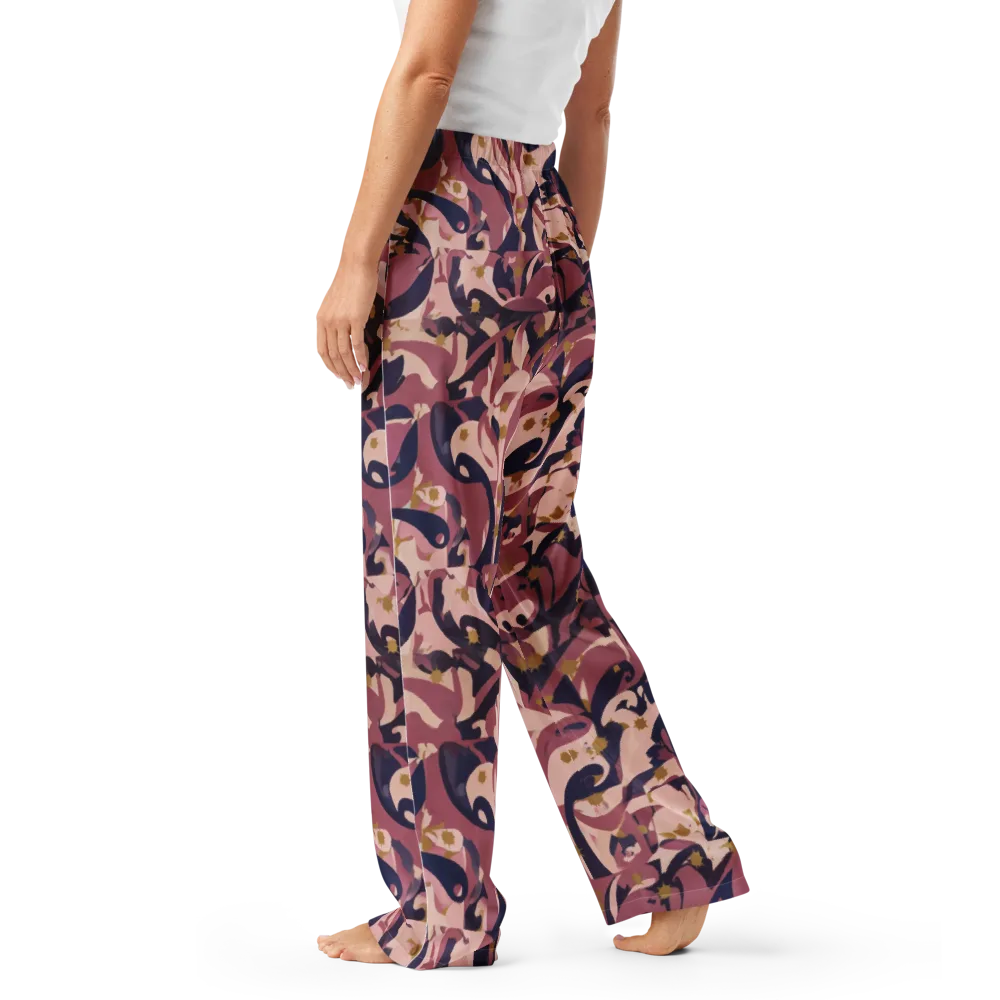 Plum Petal on Women's Pajama Pants — Left