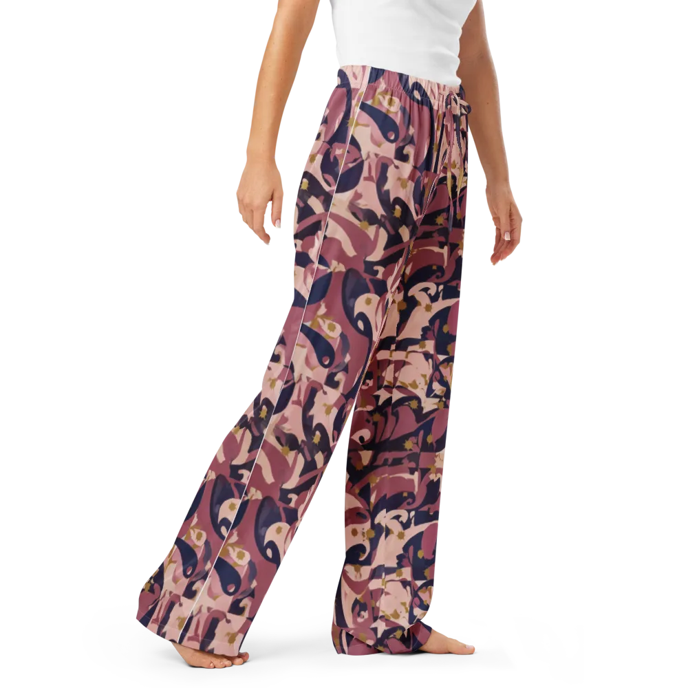 Plum Petal on Women's Pajama Pants — Right Front