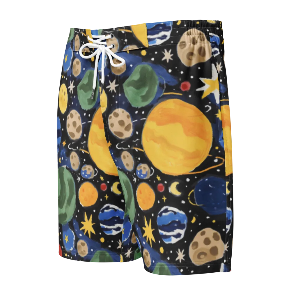 Starfield Picnic on Men's Board Shorts — Front