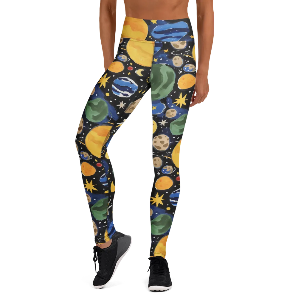 Starfield Picnic on Yoga Leggings — Front