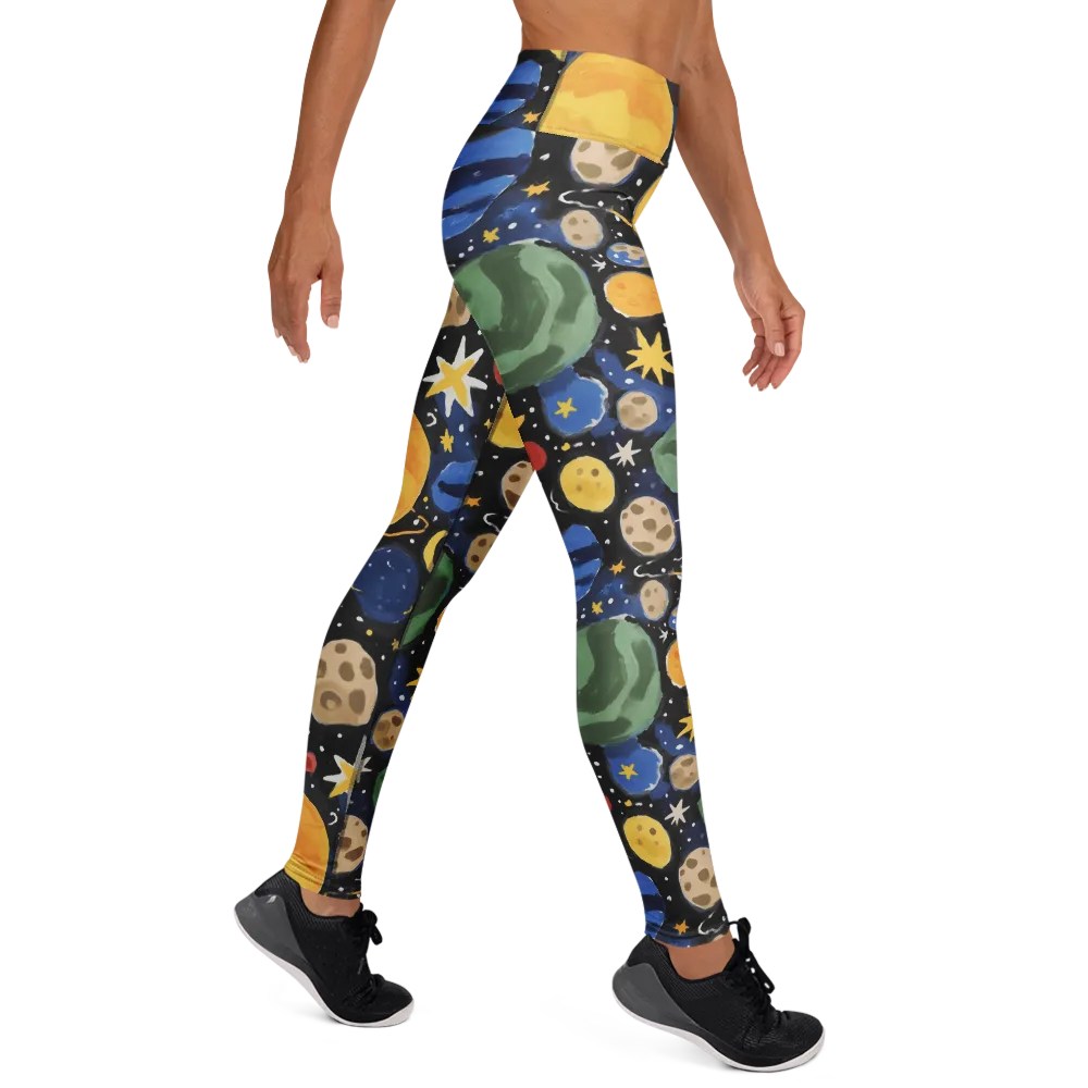 Starfield Picnic on Yoga Leggings — Right