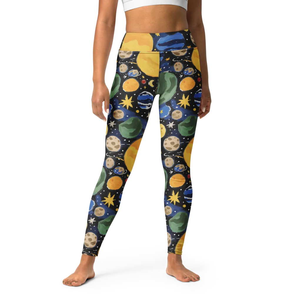 Starfield Picnic on Yoga Leggings — Front