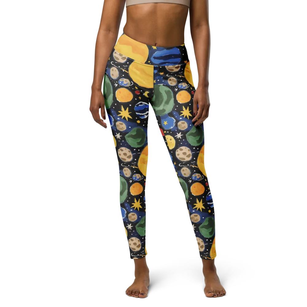 Starfield Picnic on Yoga Leggings — Front