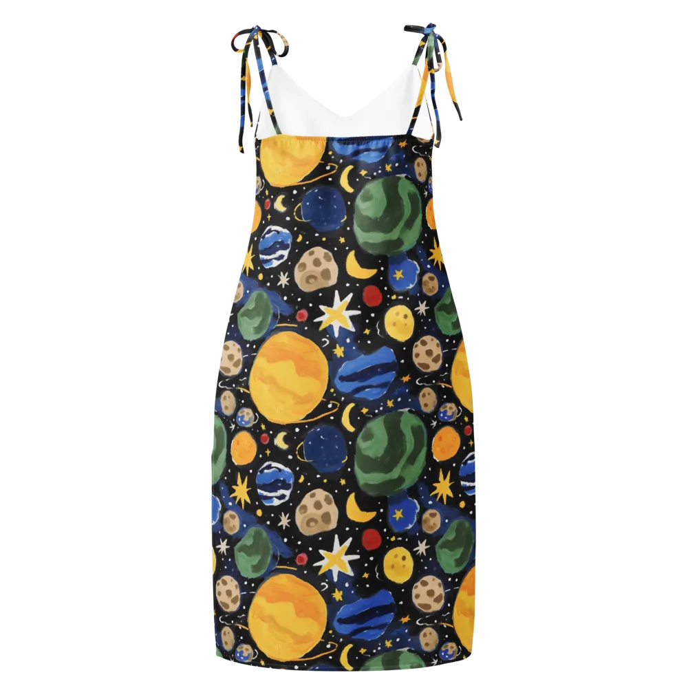 Starfield Picnic on Slip Dress — Back