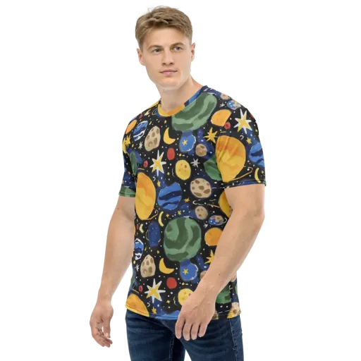 Starfield Picnic on a Men's Crew Neck T-Shirt