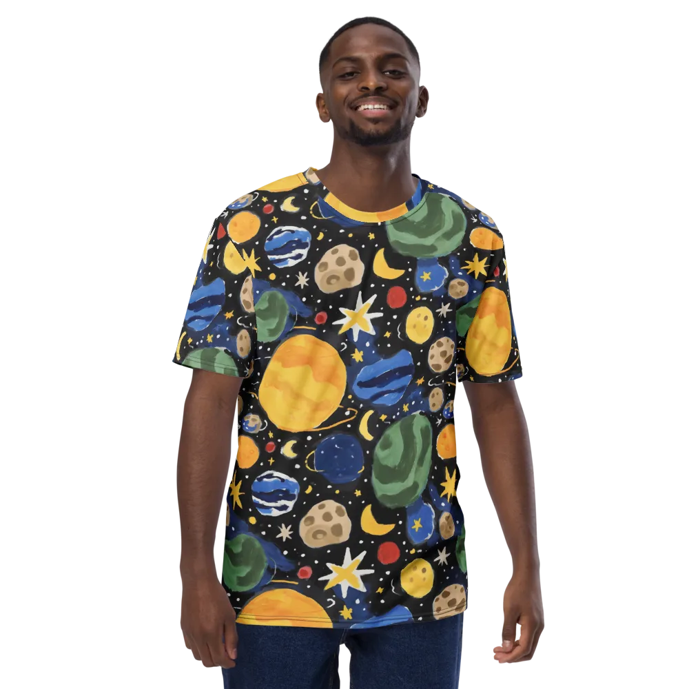 Starfield Picnic on Men's Crew Neck T-Shirt — Front