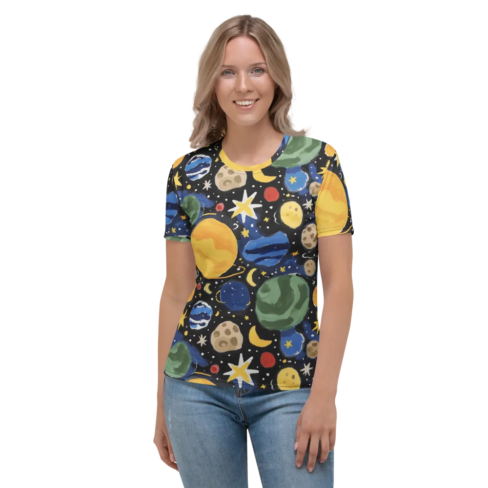 Starfield Picnic on Women's Crew Neck T-Shirt — Front