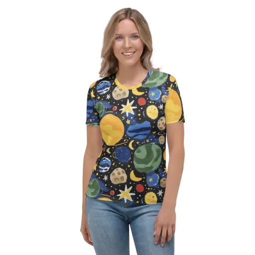 Starfield Picnic on a Women's Crew Neck T-Shirt