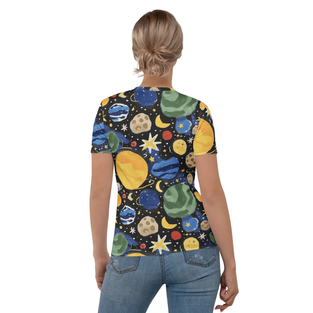 Starfield Picnic on Women's Crew Neck T-Shirt — Back