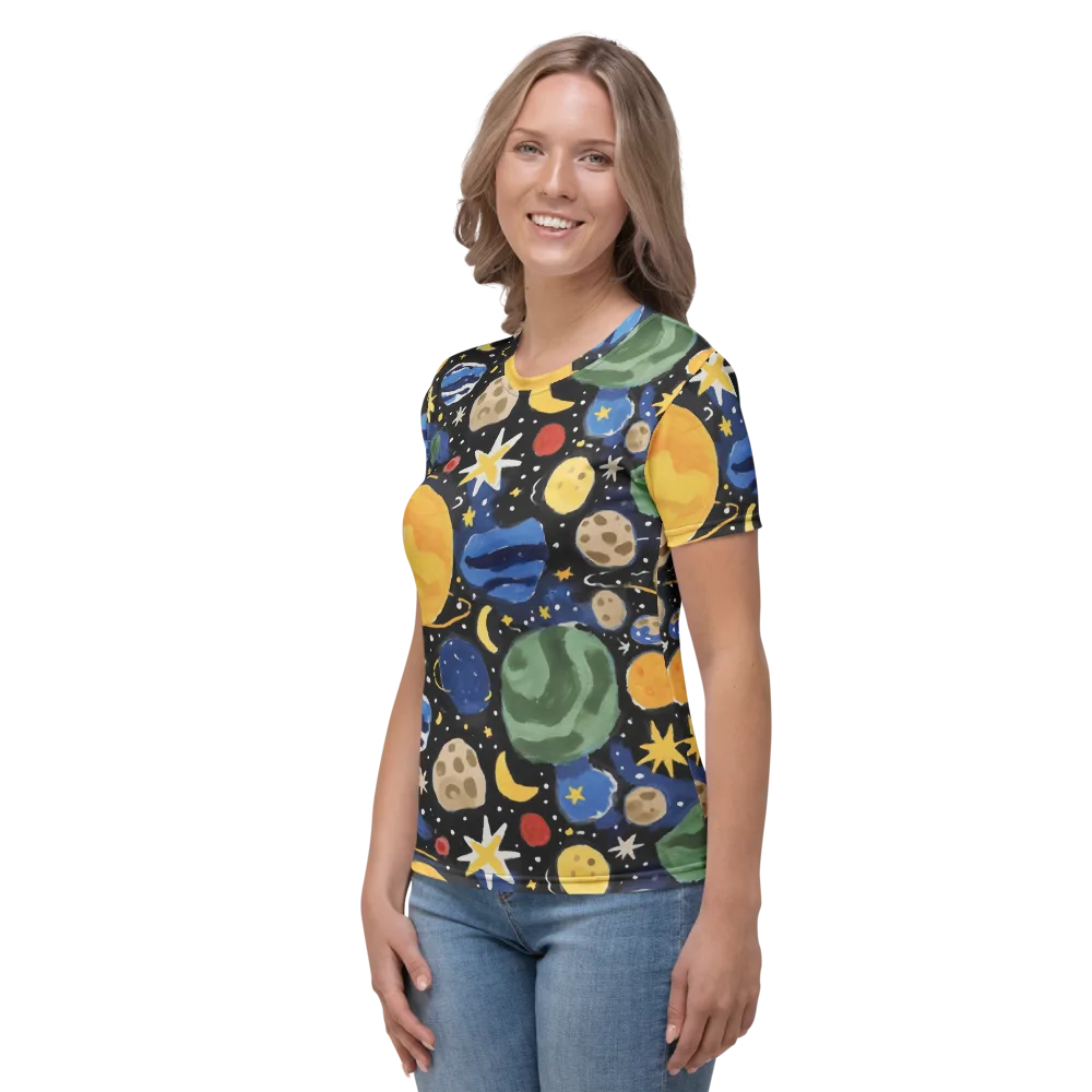 Starfield Picnic on Women's Crew Neck T-Shirt — Left