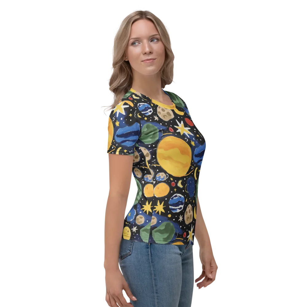 Starfield Picnic on Women's Crew Neck T-Shirt — Right