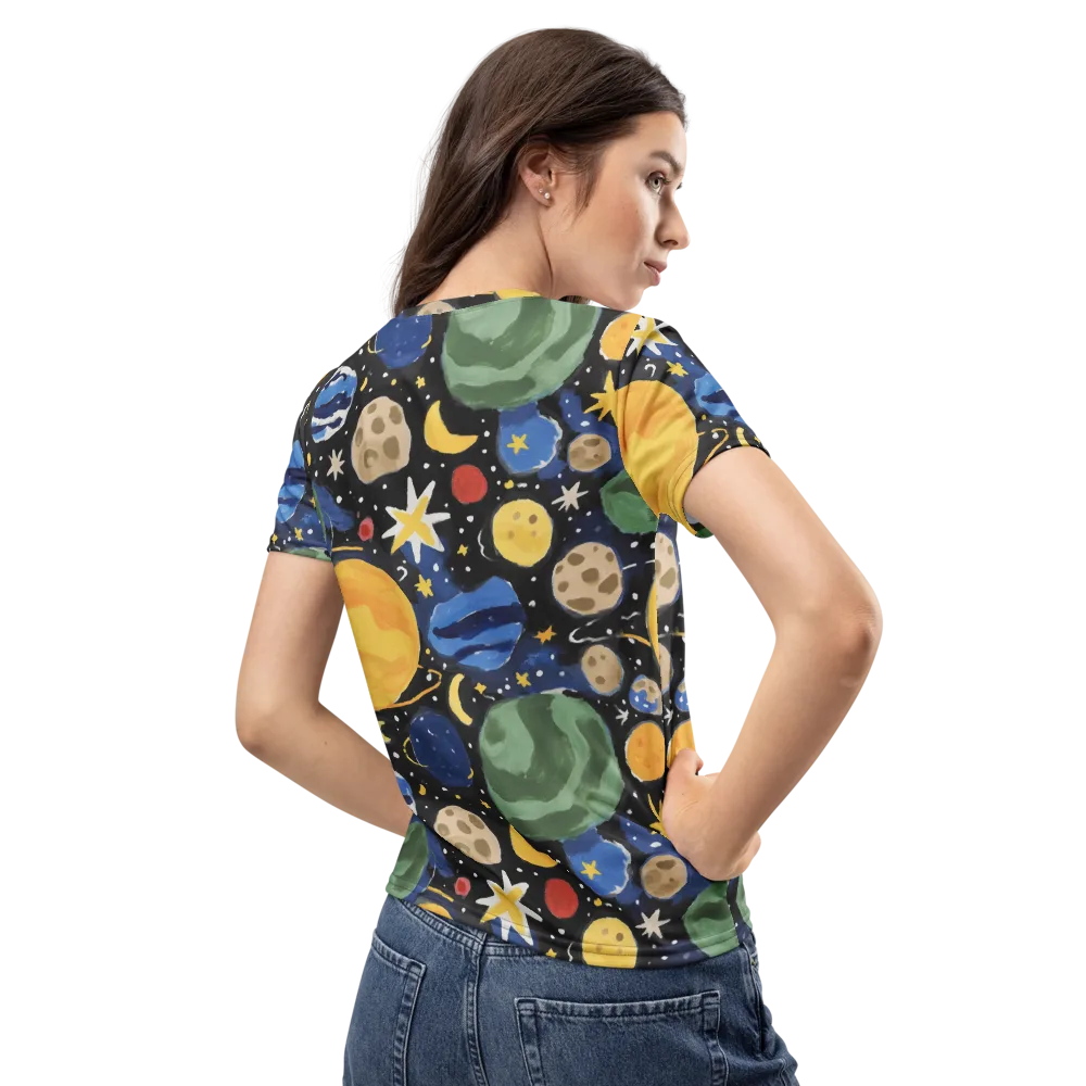 Starfield Picnic on Women's Crew Neck T-Shirt — Back