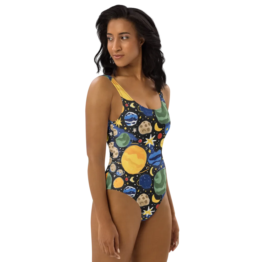 Starfield Picnic on One-Piece Swimsuit — Right